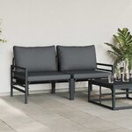 vidaXL Mobilier de jardin 2 Pièces Anthracite 80 x 80 x 71 cm Acier