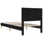vidaXL Cadre de lit avec tête de lit Noir 90 x 200 cm Tissu