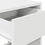 vidaXL Tables de chevet avec tiroir 2 Pièces blanc 35x34x66 5 cm