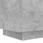 vidaXL Armoire de chevet et lumières LED gris béton bois d'ingénierie