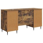 vidaXL Bureau Chêne fumé 142 5 x 50 x 75 cm Bois d'ingénierie
