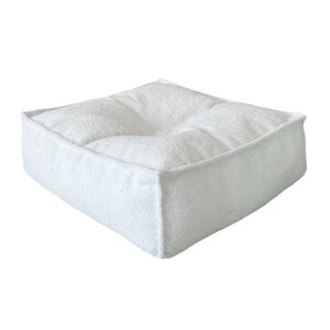 Petit Pouf enfant bouclé blanc