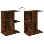 vidaXL Tables de chevet 2Pièces chêne fumé 46 5x29x61cm bois d’ingénierie