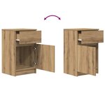 vidaXL Tables de chevet 2 Pièces chêne artisanal 39x35x65 cm