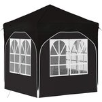 vidaXL Tente de fête pop-up 192 x 192 x 245 cm Noir