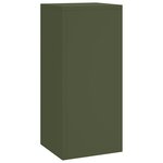 vidaXL Supports de Plante d'Extérieur Pilier 3 Pièces Acier Vert Olive