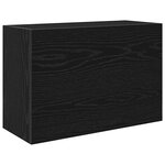vidaXL Armoire murale de bain noir 60x25x40 cm bois d'ingénierie