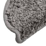 vidaXL Tapis d'escalier 10 pièces 56 x 17 x 3 cm Gris Demi-rond