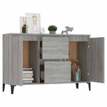 vidaXL Buffet Sonoma gris 102x35x70 cm Bois d'ingénierie