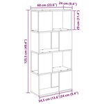 vidaXL Centre de divertissement Noir 60 x 24 x 124 cm