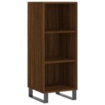 vidaXL Buffet haut Chêne marron 34 5x34x180 cm Bois d'ingénierie