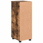 vidaXL Cabinet de salle de bain avec tiroir Chêne fumé 30 x 35 x 80 cm