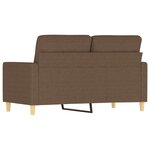 vidaXL Canapé à 2 places Marron 120 cm Tissu