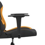 vidaXL Chaise de jeu de massage Noir et orange Tissu