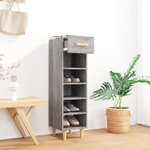 vidaXL Meuble à chaussures Sonoma gris 30x35x105 cm Bois d'ingénierie