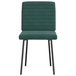 vidaXL Chaises à manger lot de 4 Vert foncé Velours