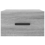 vidaXL Table de chevet murale sonoma gris 35x35x20 cm