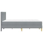 vidaXL Cadre de lit Gris clair 160 x 200 cm Polyester