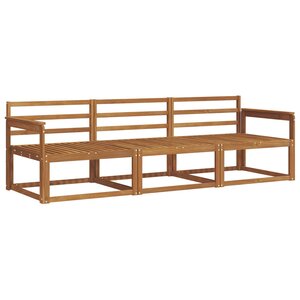 vidaXL Ensemble de canapés d'extérieur 3 Pièces Naturel