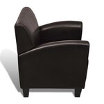 vidaXL Chaise de canapé Marron foncé Similicuir