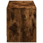 vidaXL Meuble TV Chêne fumé 140 x 34 x 40 cm Bois d'ingénierie