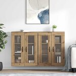 vidaXL Cabinets muraux 2 Pièces Chêne artisanal 69 5 x 34 x 90 cm