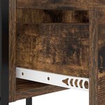 vidaXL Cabinet de chevet Chêne fumé 42 x 41 x 61 cm Bois d'ingénierie
