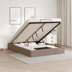vidaXL Cadre de lit ottoman sans matelas cappuccino 140x200 cm