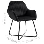 vidaXL Chaises à manger lot de 6 noir velours