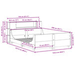 vidaXL Cadre de lit sans matelas 150x200 cm bois de pin massif