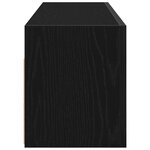 vidaXL Armoire murale de bain noir 100x25x30 cm bois d'ingénierie