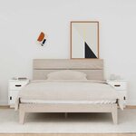 vidaXL Tables de chevet 2 Pièces Blanc 40x34x55 cm Bois de pin massif