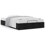 vidaXL Cadre de lit ottoman sans matelas noir 120x190 cm tissu