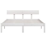 vidaXL Cadre de lit sans matelas blanc bois de pin massif