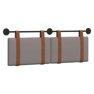 vidaXL Tête de lit suspendue Taupe PU antique