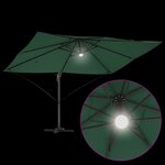 vidaXL Parasol Roma à Bras Déporté Vert 352 x 251 x 265 cm
