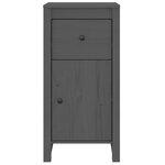 vidaXL Buffets 2 Pièces gris 40x35x80 cm bois massif de pin