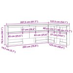 vidaXL Tête de lit de rangement Blanc 207 5 x 137 5 x 76 5 cm