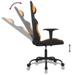 vidaXL Chaise de jeu de massage Noir et orange Tissu
