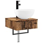 vidaXL Basin de lavage mural Bois ancien 40 x 41 x 40 5 cm