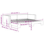 vidaXL Lit de jour avec lit gigogne crème 80x200 cm tissu