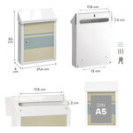 Boîte aux Lettres en Acier Sérigraphié  Smart Graphic E5721-STR  Fente  Blanc