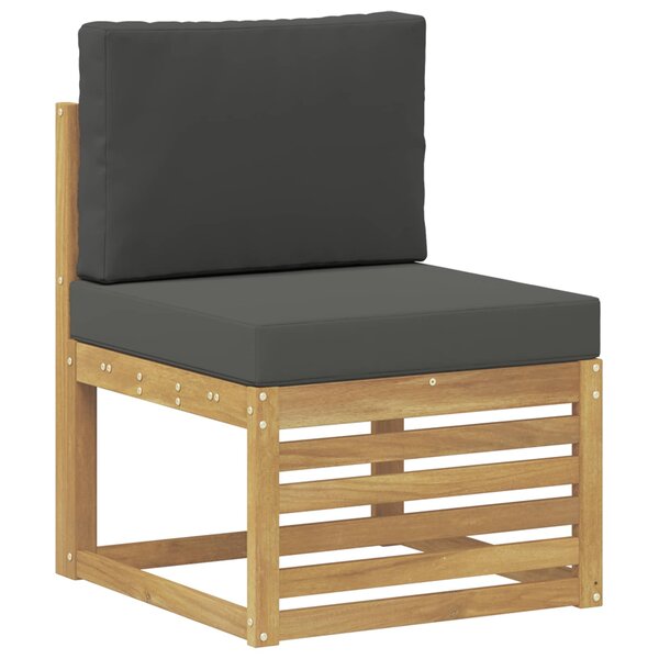 vidaXL Sofa de milieu extérieur Bois d'Acacia Massif Blanc