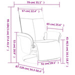 vidaXL Fauteuil inclinable de massage avec repose-pieds noir tissu