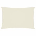vidaXL Voile de parasol tissu oxford rectangulaire 2x4 m crème