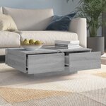 vidaXL Table basse Sonoma gris 90x60x31 cm Bois d'ingénierie