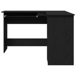 Bureau vidaXL Noir en Chêne 120x140x75 cm en Bois d'ingénierie