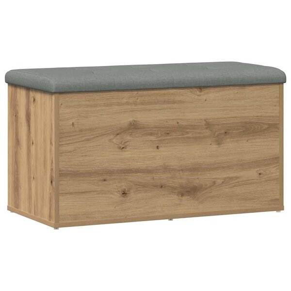 vidaXL Banc de rangement Chêne artisanal 82x42x45 cm Bois d'ingénierie