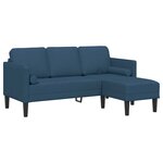vidaXL Ensemble de Canapés avec coussin 2 Pièces Bleu Polyester