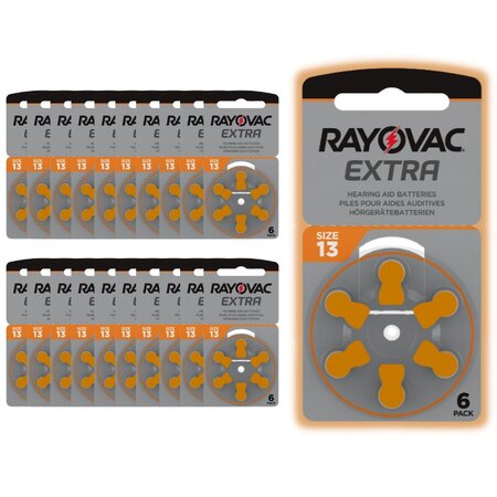 120 piles auditives rayovac 13  20 plaquettes